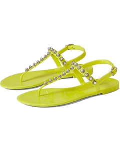 Сандалии Goldie Pearl Crystal Jelly, цвет Neon Yellow Stuart weitzman