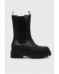 Кожаные ботинки челси FLATFORM CHELSEA BOOT LTH WN Jeans, черный Calvin klein