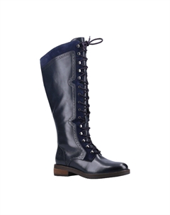 Длинные кожаные ботинки "Руди", темно-синий Hush puppies