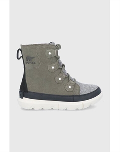 Ботинки женские EXPLORER II замшевые зимние, зеленый Sorel