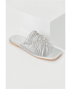 Кожаные шлепанцы, серебро Answear lab