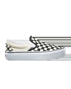 Слипоны женские в клетку, черный/белый Vans