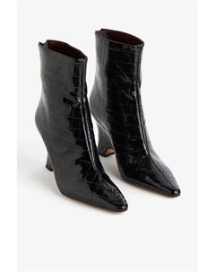 Сапоги на каблуке с острыми носами, черный H&m