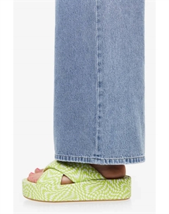 Босоножки на платформе со стегаными ремешками, зеленый H&m