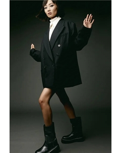 Сапоги с контрастной строчкой, черный H&m