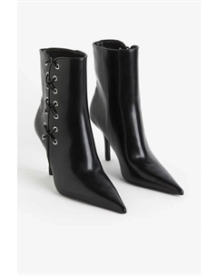 Ботинки на каблуке со шнурками, черный H&m