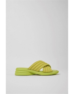 Шлепанцы Spiro с кожаным верхом, лаймовый Camper