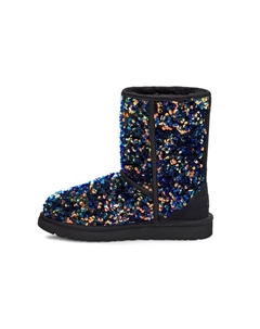 Ботинки зимние женские Classic Short, черный / синий Ugg