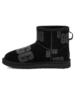 Угги женские Classic Mini Scatter Graphic, черный / серый Ugg
