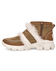 Угги Fluff Punk Ankle с меховыми вставками, коричневый Ugg