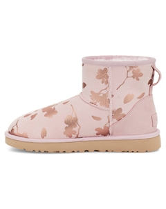 Угги женские Classic Mini Floral Foil, розово-красный Ugg