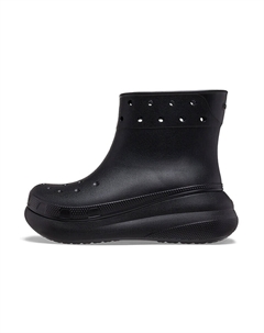 Женские ботильоны резиновые на платформе, черный Crocs