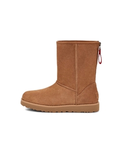 Угги женские W Classic Short Logo Zip, коричневый Ugg