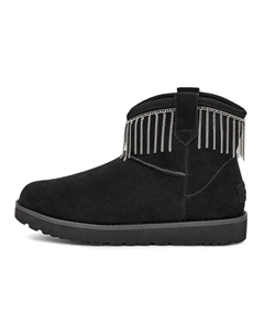 Угги женские Classic Mini Fringe, черный Ugg