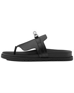 Женские шлепанцы Hermes Empire, черный Hermès