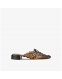 Кожаные слиперы whitney с бляшкой-логотипом, коричневый Tom ford