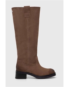 Женские сапоги Banner высокие замшевые, коричневый Steve madden