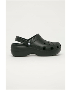 Классические шлепанцы на платформе Clog, черный Crocs