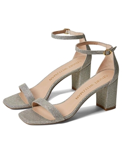 Туфли Nudistcurve 75 Block Sandal, цвет Platino Stuart weitzman