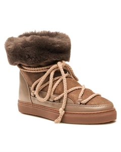 Ботинки женские Classic зимние на плоской подошве, коричневый Inuikii