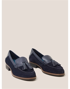 Кожаные и замшевые лоферы Elba, темно-синий White stuff