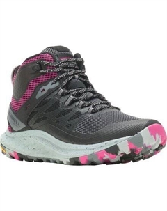 Водонепроницаемые походные ботинки Antora 3 Mid женские, цвет Black/Fuchsia Merrell