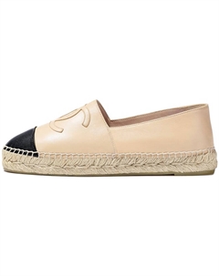 Женские эспадрильи, черный/бежевый Chanel