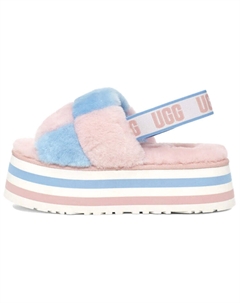Шлепанцы женские DISCO меховые на платформе, мультиколор Ugg