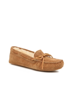 Тапочки-мокасины из овчины, светло-коричневый Minnetonka