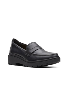 Лоферы кожаные Calla Ease, черный Clarks