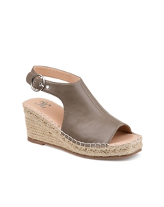 Эспадрильи на танкетке Crew, серо-коричневый Journee collection