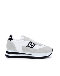 Женские кожаные спортивные кроссовки на двухцветной подошве, белый No name