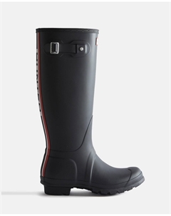 Женские оригинальные высокие резиновые сапоги, черный Hunter