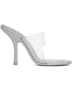 Серебристые босоножки на каблуке Nudie 105 Alexander wang