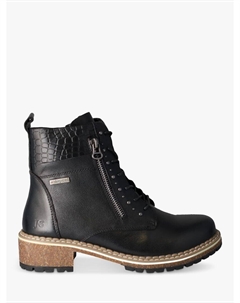 Кожаные водонепроницаемые ботинки Waylynn 02 на блочном каблуке, черные Josef seibel