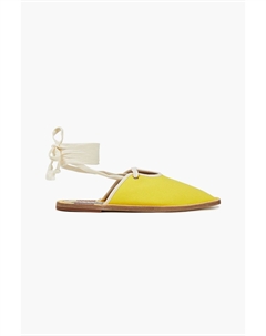 Тапочки из хлопковой парусины на шнуровке, желтый Zimmermann