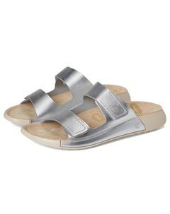 Сандалии Cozmo Two Band Slide Sandal, цвет Pure Silver Metallic Ecco