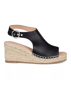 Женские эспадрильи на танкетке Crew, серо-коричневый Journee collection