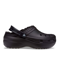 Классические женские сабо на платформе , черный Crocs
