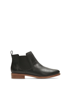 Ботильоны Taylor блестящие кожаные, черный Clarks