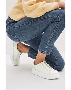 Кожаные спортивные кроссовки Signature Forever Comfort на толстой подошве и застежке-молнии, белый Next