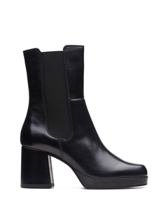 Кожаные ботильоны Pique Up, черный Clarks