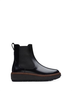 Кожаные ботильоны Orianna Up, черный Clarks