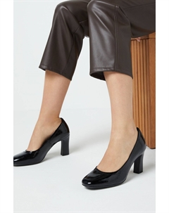 Туфли-лодочки Forever Comfort с острым носком и блочным каблуком, черный Next