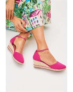Босоножки на танкетке Forever Comfort с закрытыми носками, розовый Next