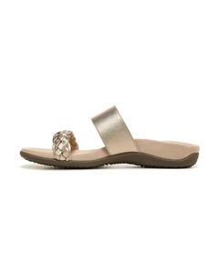 Туфли-лодочки на плоской подошве SLIDES JEANNE, цвет gold/metal/tumbled leather Vionic