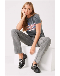 Мокасины Forever Comfort на толстой подошве с металлической отделкой, черный Next