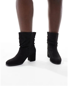 Ботильоны свободного кроя черного цвета Yours