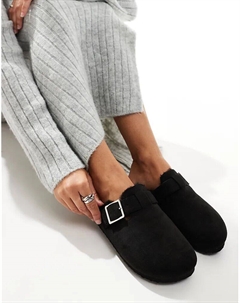 Меховой сабо черного цвета Yours