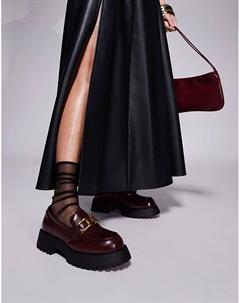 Массивные мокасины бордового цвета River island